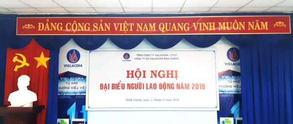 Công ty Sứ Viglacera Bình Dương tổ chức thành công Hội nghị đại biểu Người lao động năm 2019